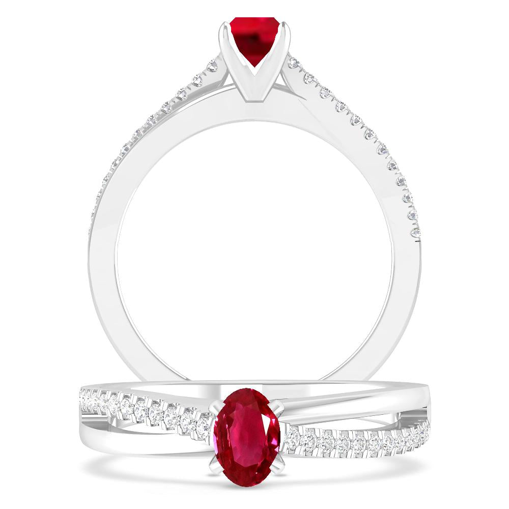 White Gold - Ruby