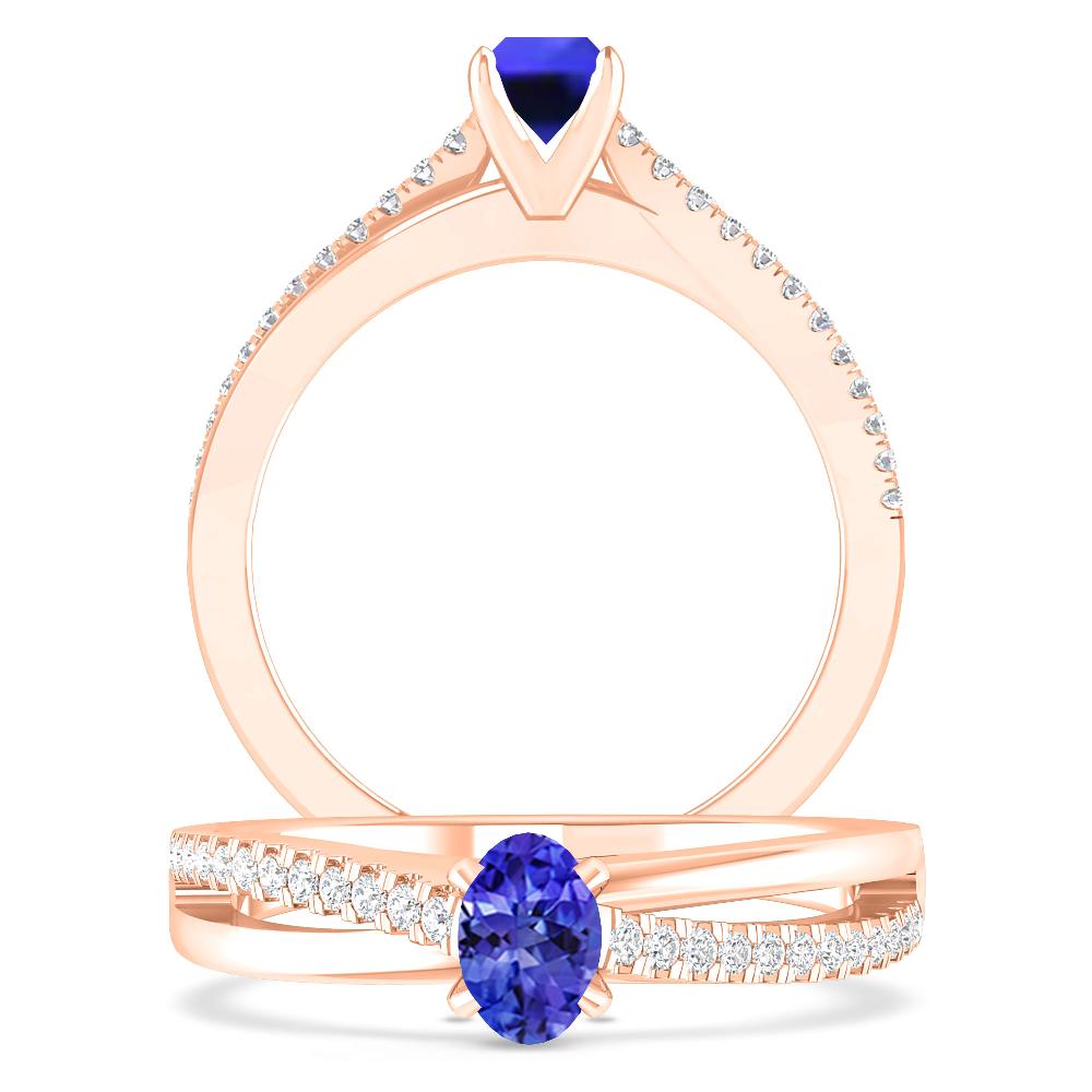 Rose Gold - Tanzanite