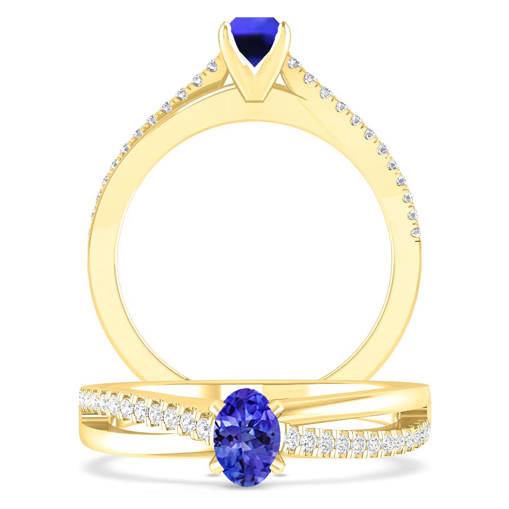 Yellow Gold - Tanzanite