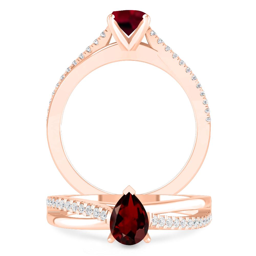 Rose Gold - Garnet