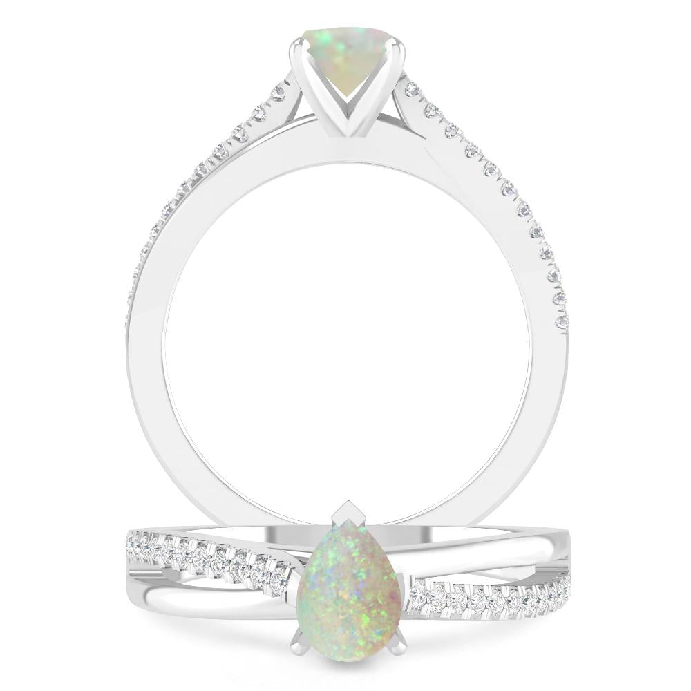 White Gold - Opal