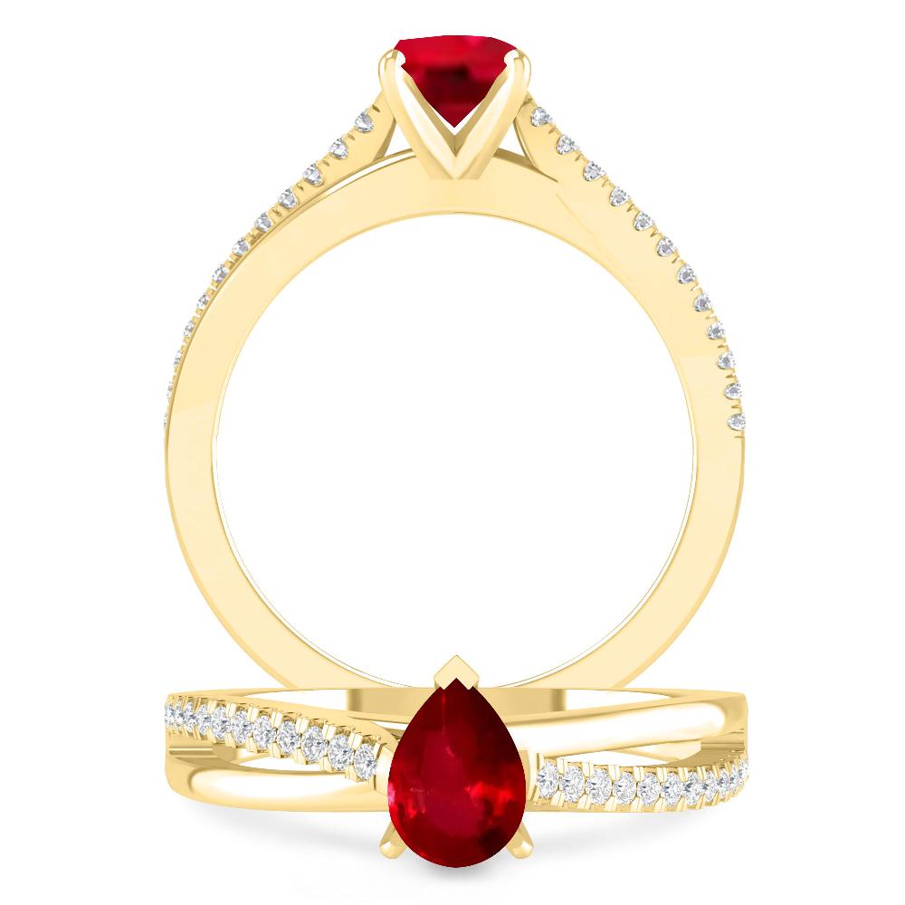 Yellow Gold - Ruby