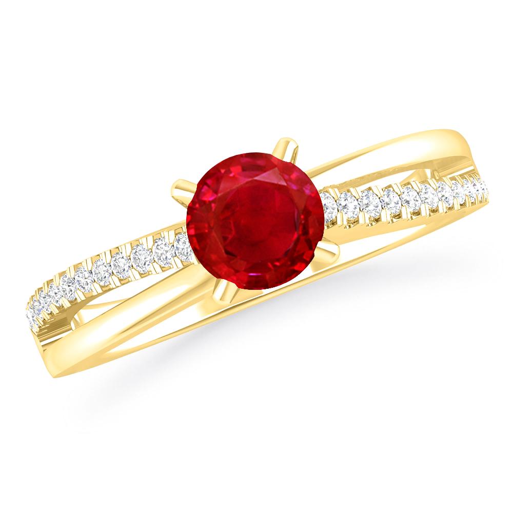 Yellow Gold - Ruby