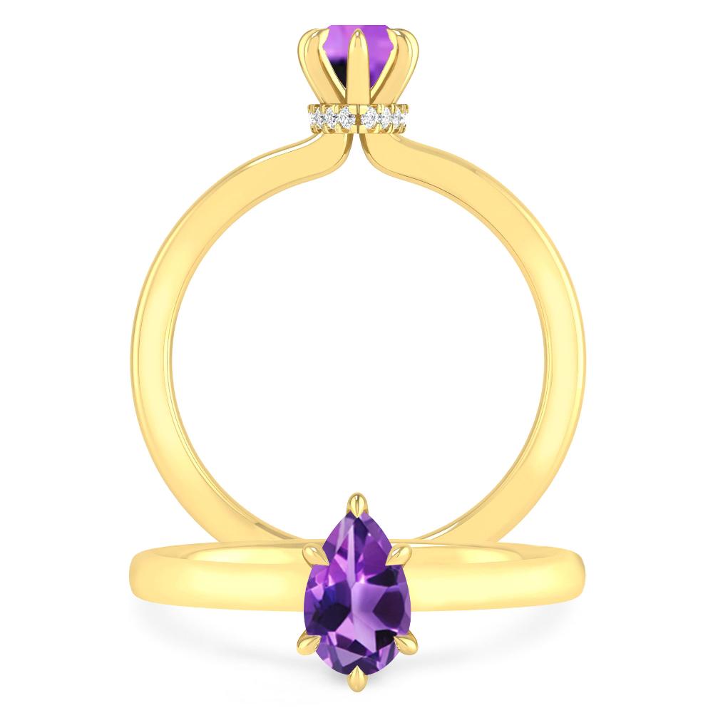 Yellow Gold - Amethyst