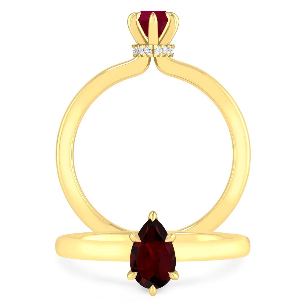 Yellow Gold - Garnet