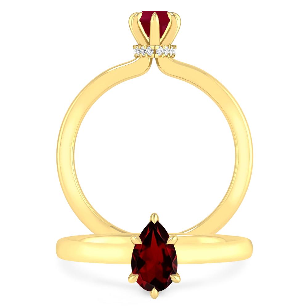 Yellow Gold - Garnet