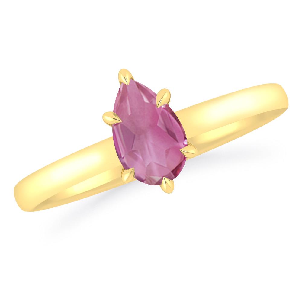 Yellow Gold - Pink Tourmaline