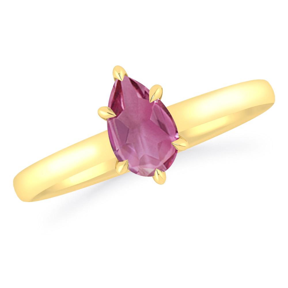 Yellow Gold - Pink Tourmaline
