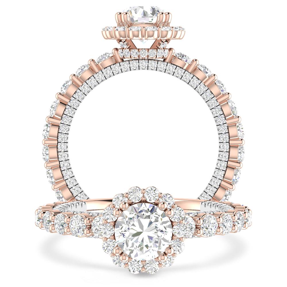 Rose Gold/White Gold - Round