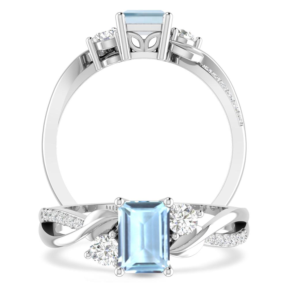 White Gold - Aquamarine