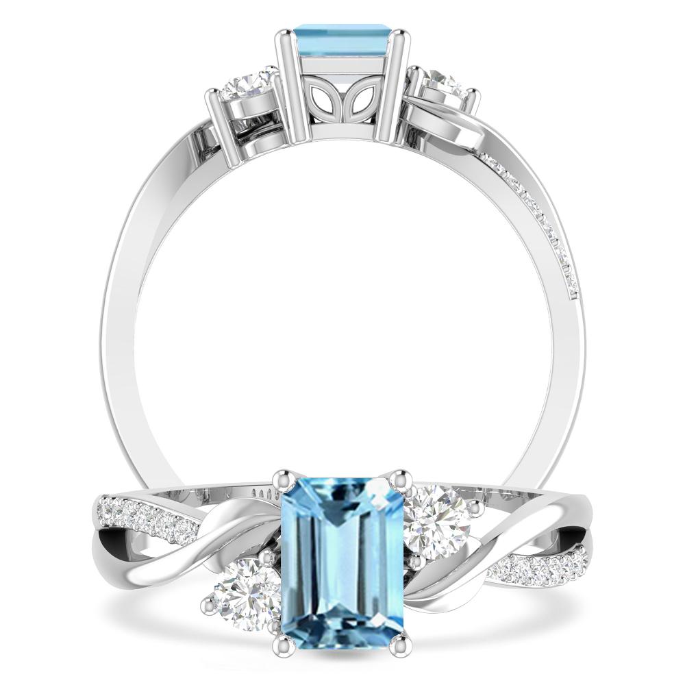 White Gold - Aquamarine