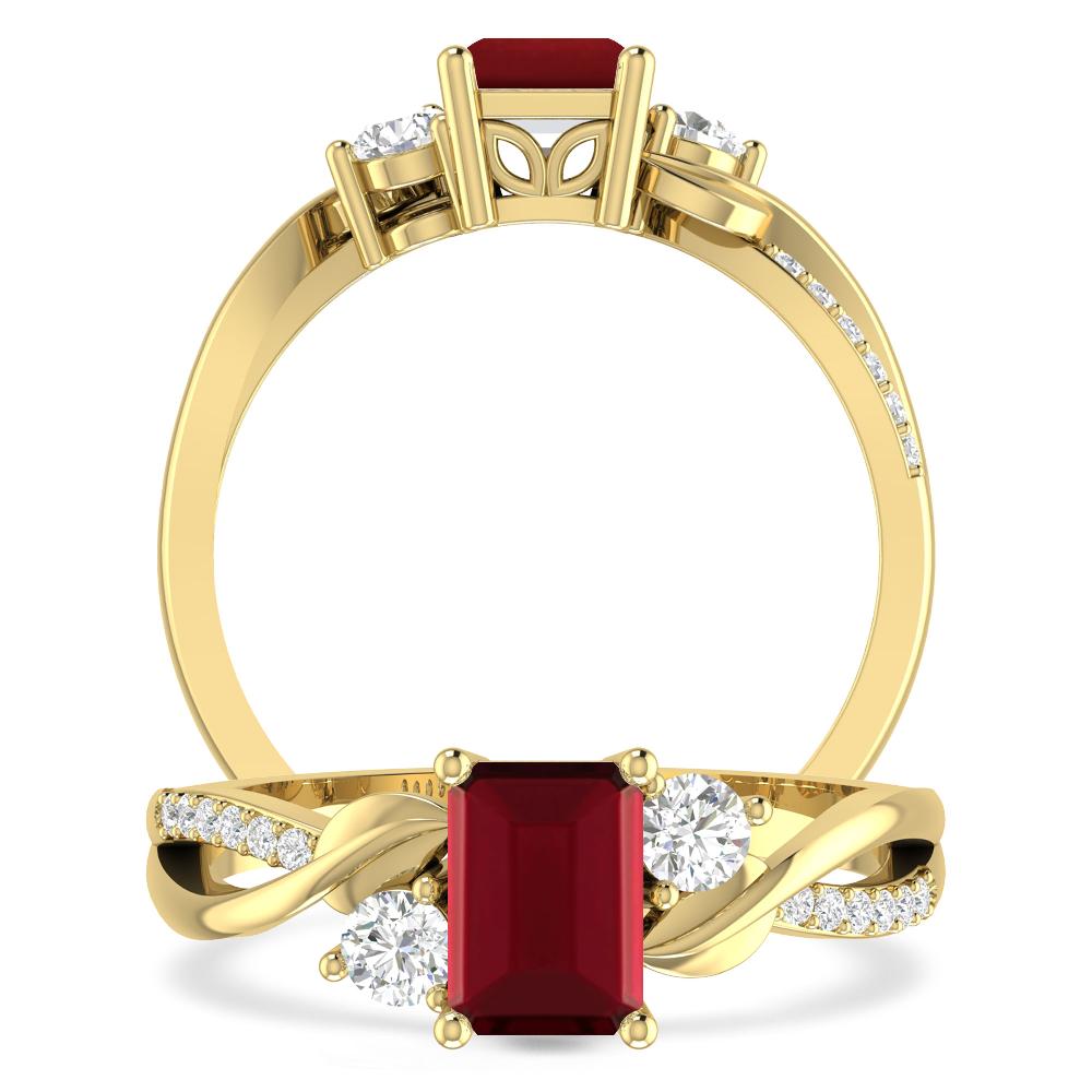 Yellow Gold - Garnet