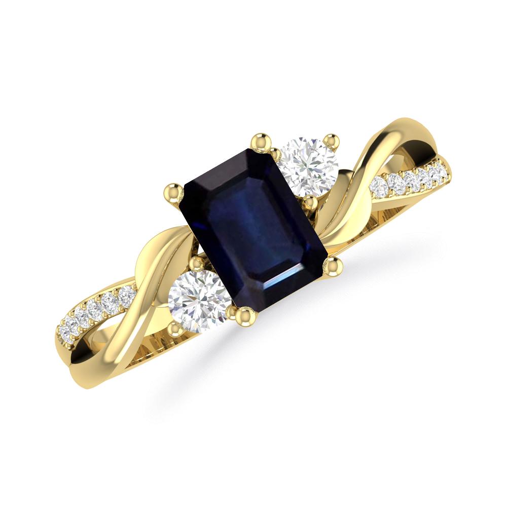 Yellow Gold - Sapphire