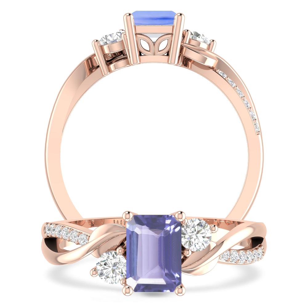 Rose Gold - Tanzanite