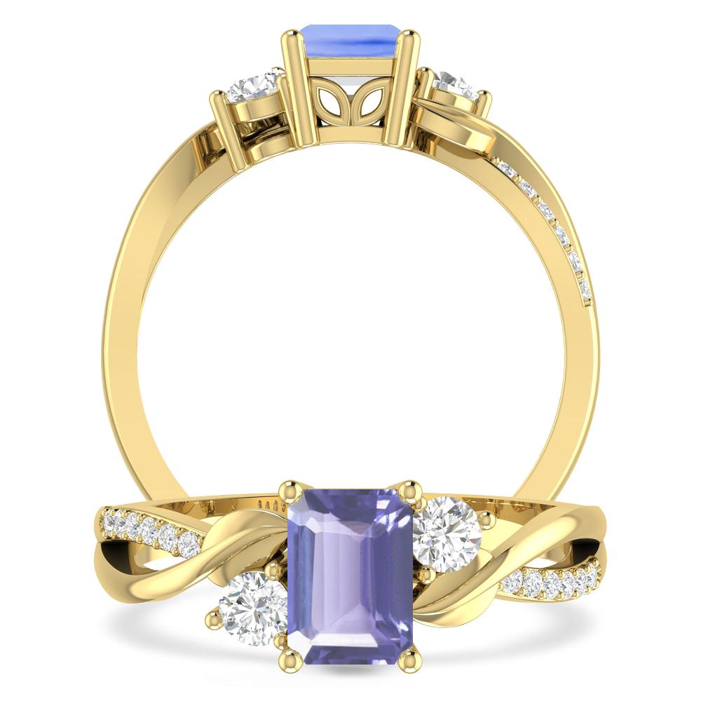 Yellow Gold - Tanzanite