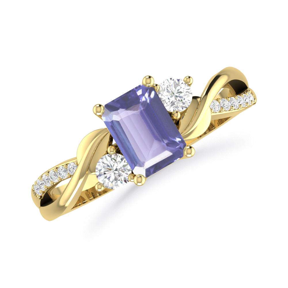 Yellow Gold - Tanzanite