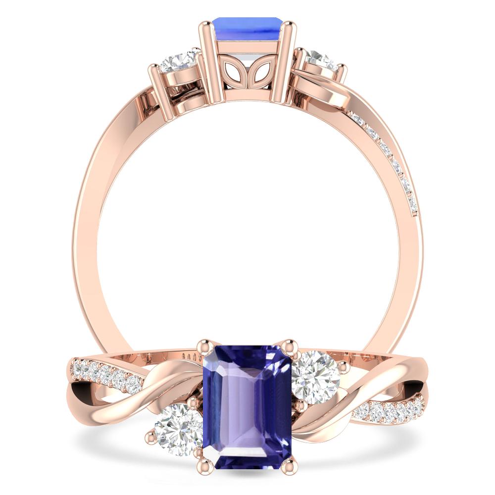 Rose Gold - Tanzanite