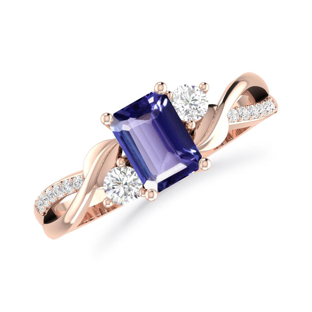 Rose Gold - Tanzanite
