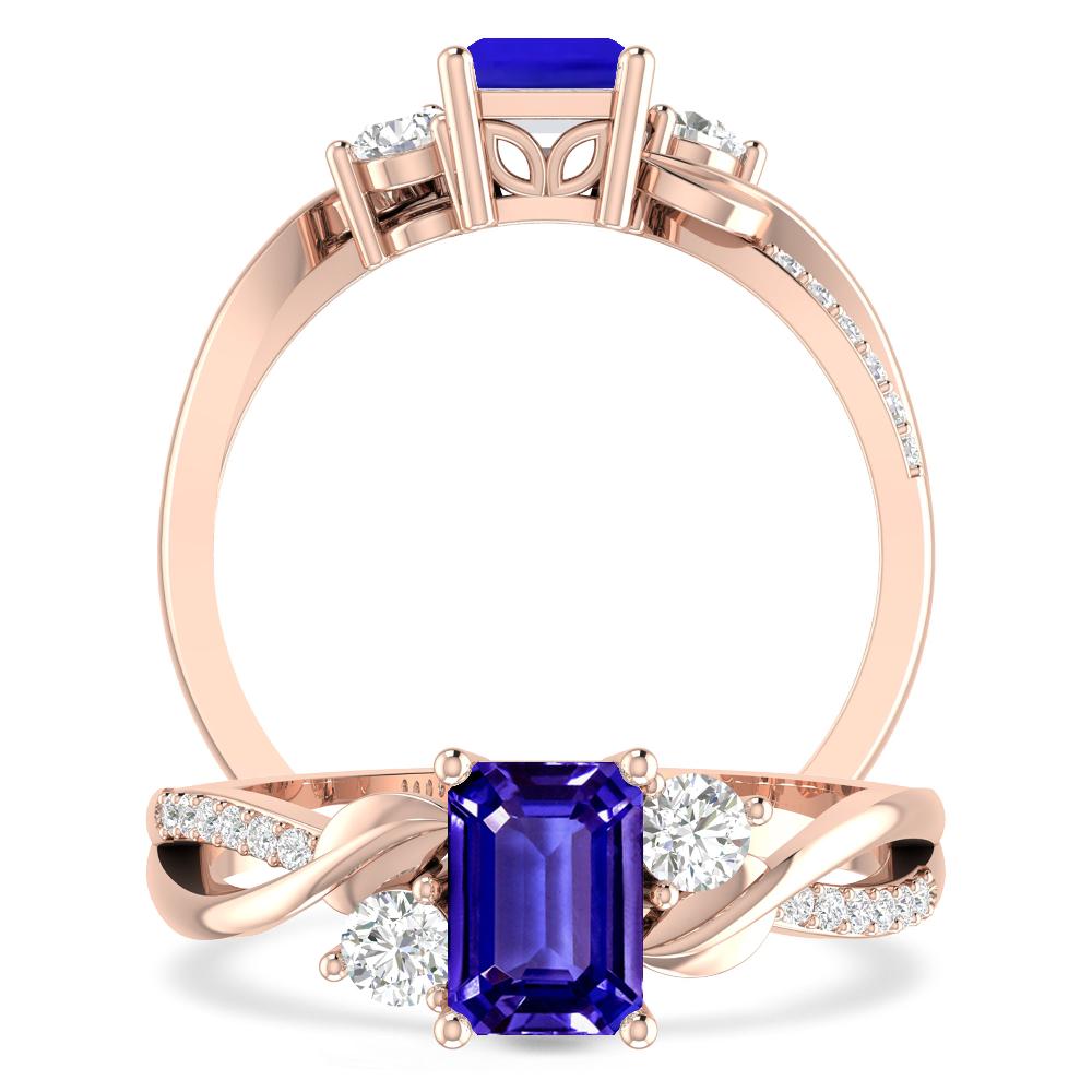 Rose Gold - Tanzanite