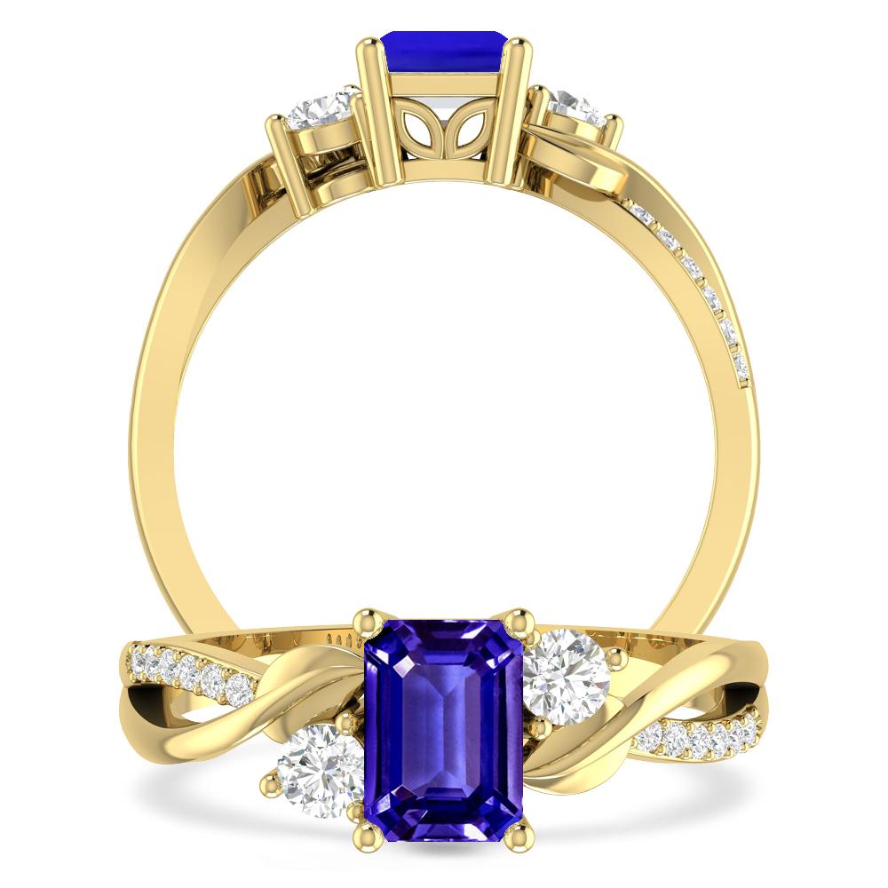 Yellow Gold - Tanzanite