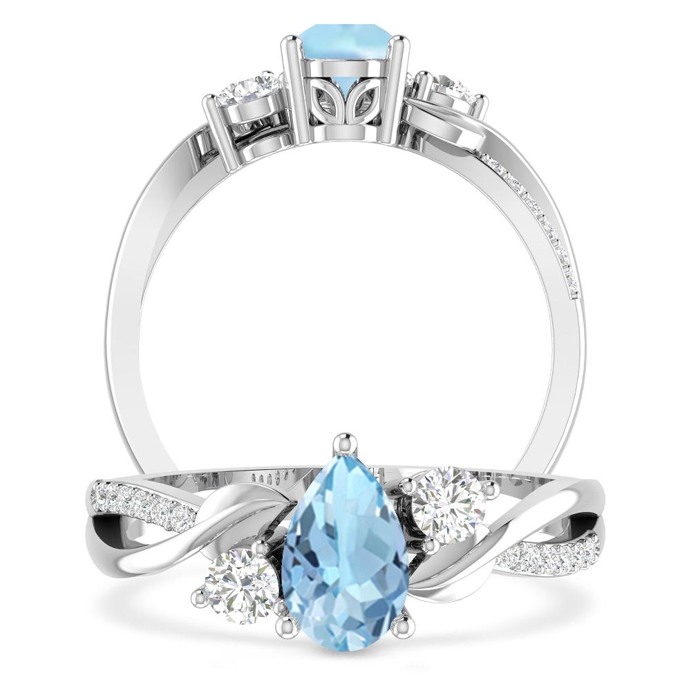 White Gold - Aquamarine
