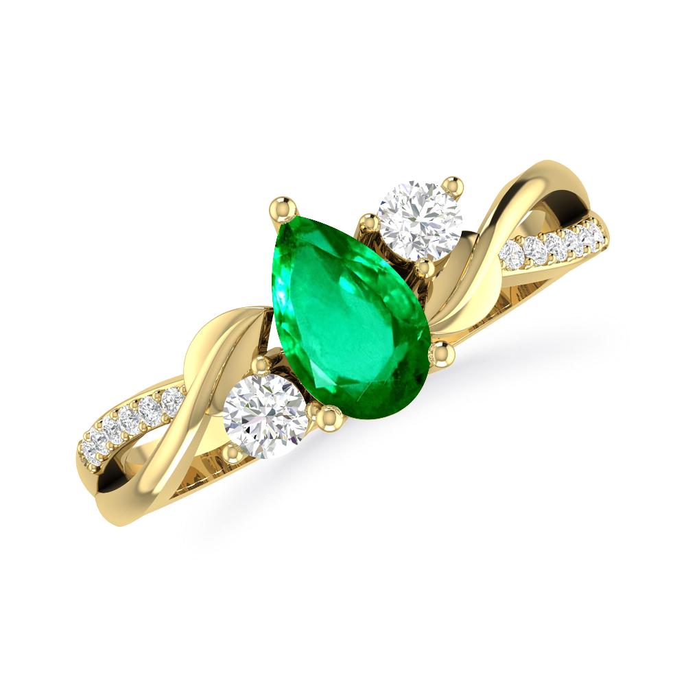 Yellow Gold - Emerald