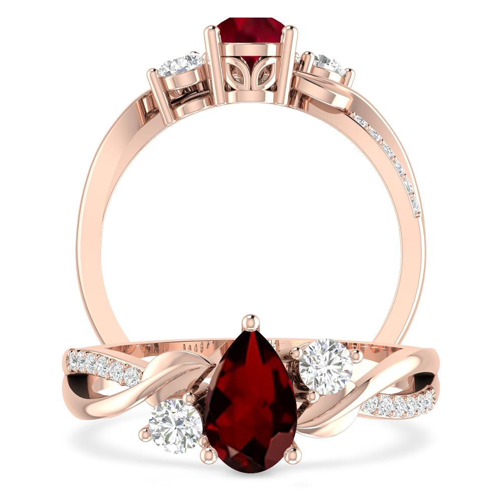 Rose Gold - Garnet