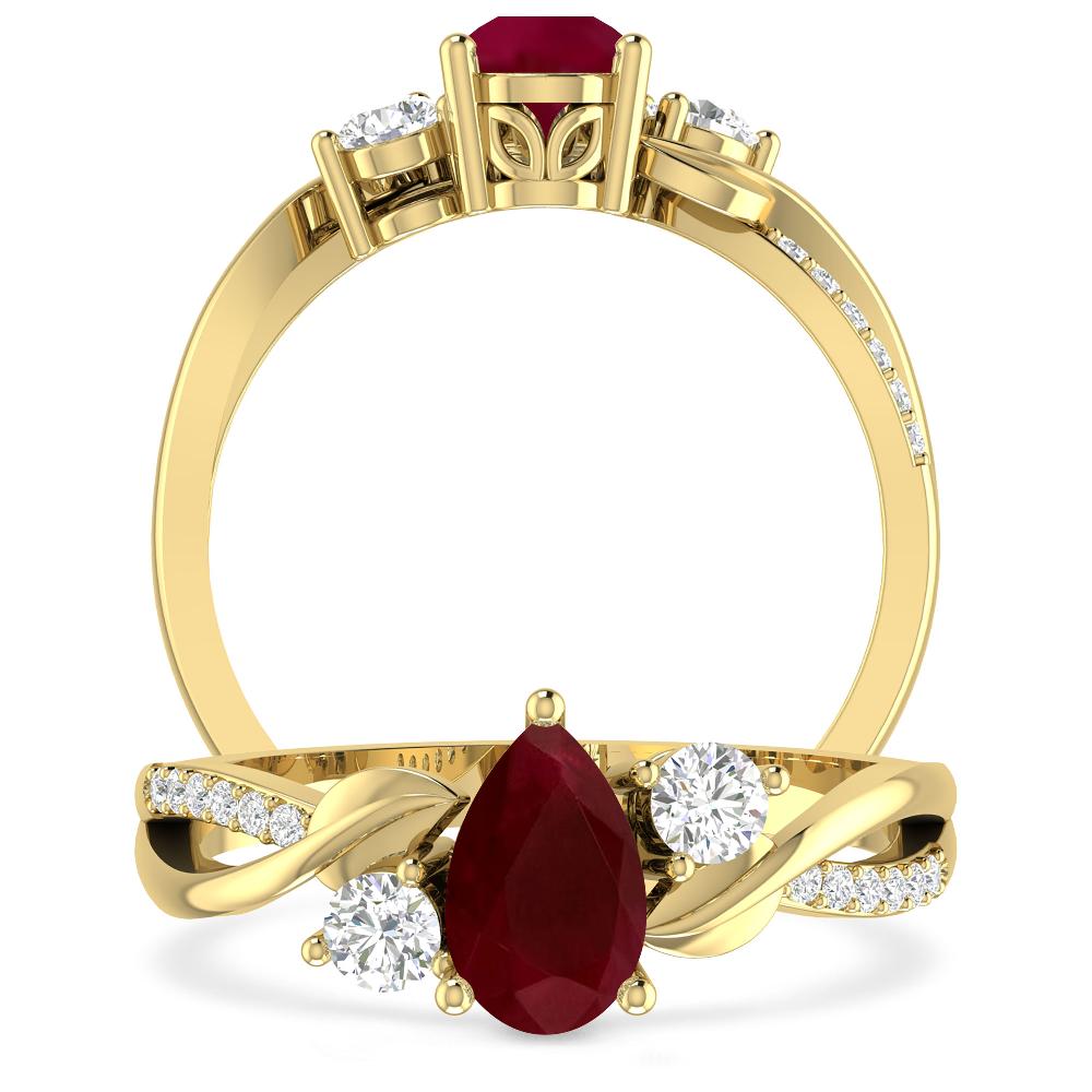 Yellow Gold - Ruby