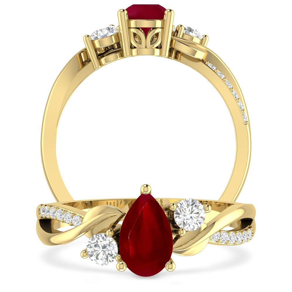 Yellow Gold - Ruby
