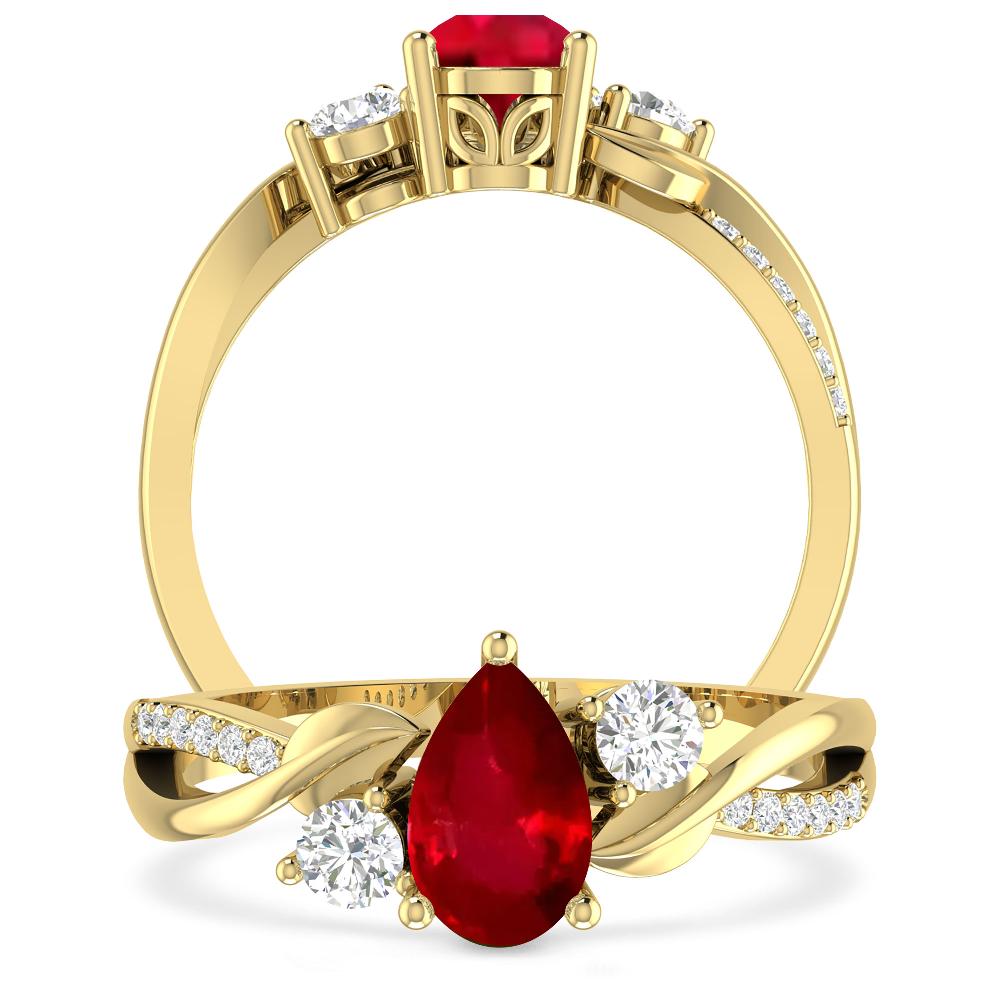 Yellow Gold - Ruby