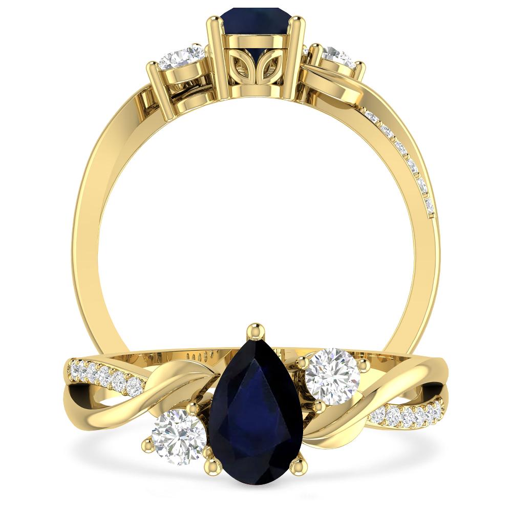 Yellow Gold - Sapphire