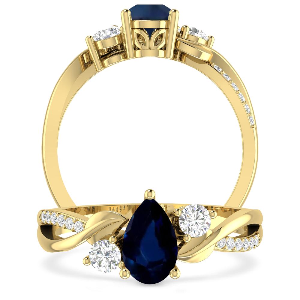 Yellow Gold - Sapphire
