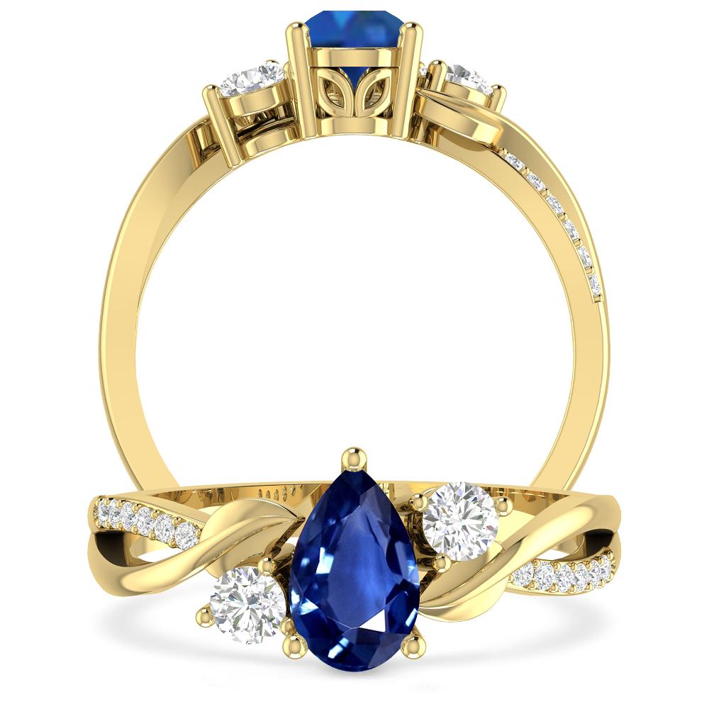 Yellow Gold - Sapphire