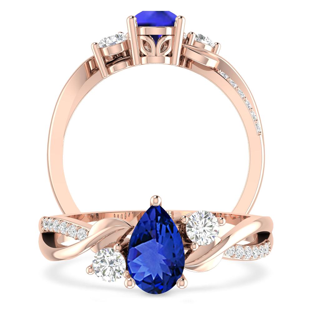 Rose Gold - Tanzanite