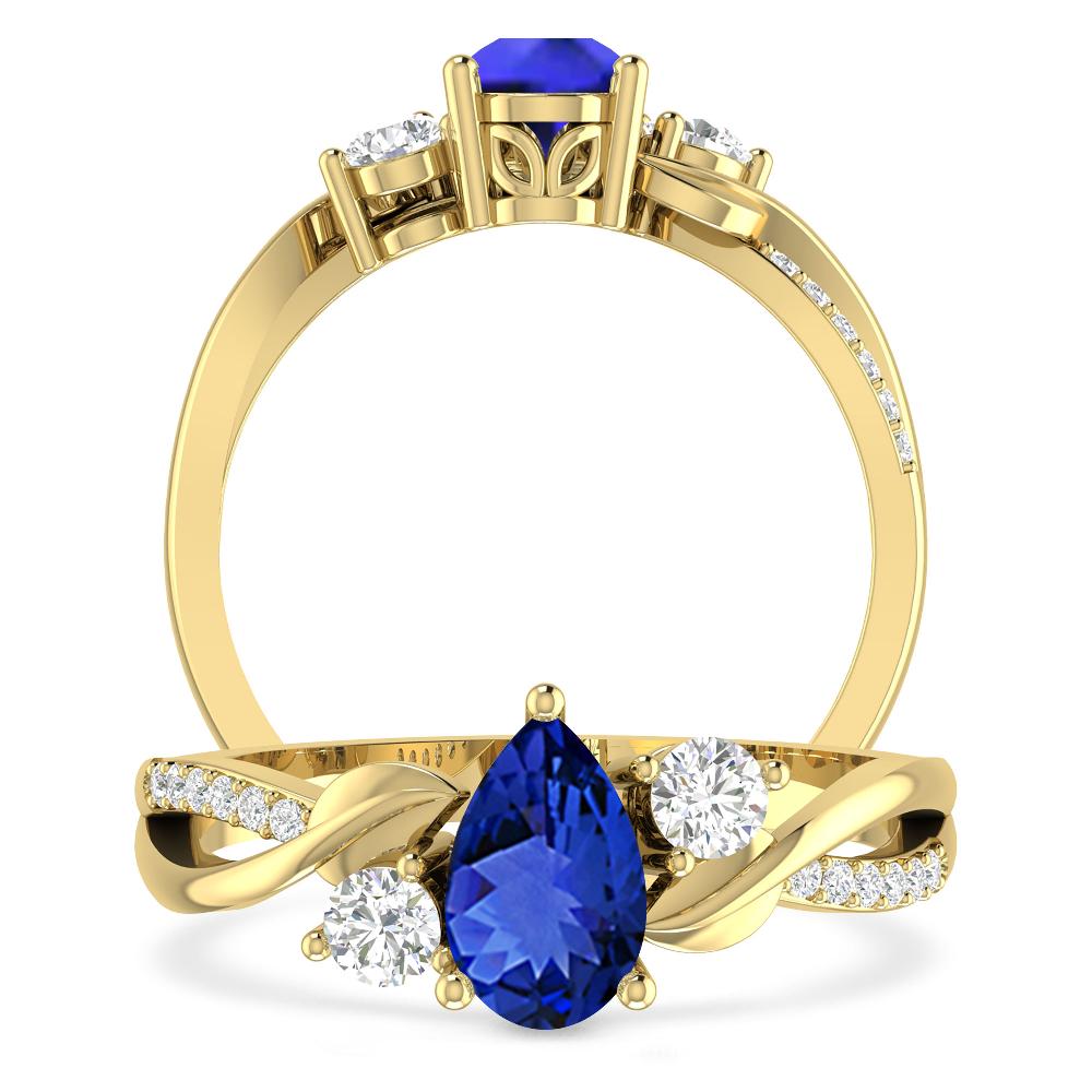Yellow Gold - Tanzanite