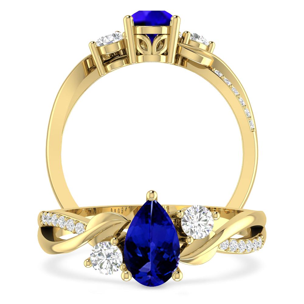 Yellow Gold - Tanzanite