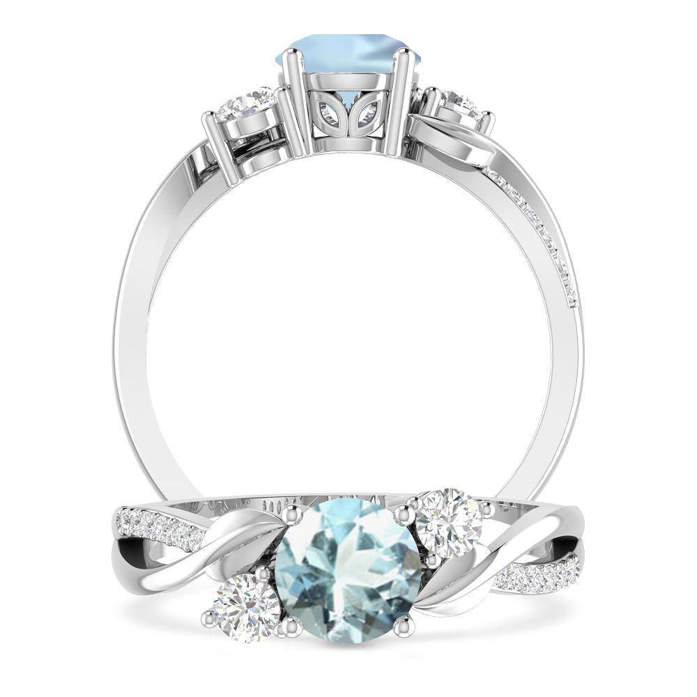 White Gold - Aquamarine
