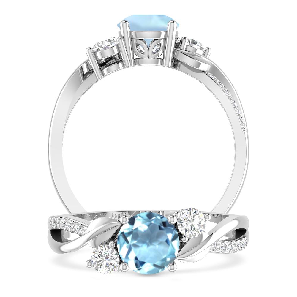 White Gold - Aquamarine