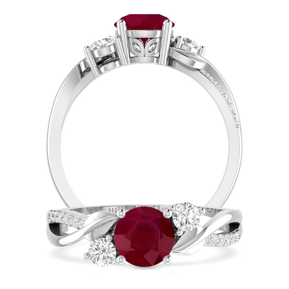 White Gold - Ruby