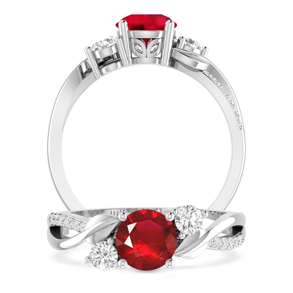 White Gold - Ruby