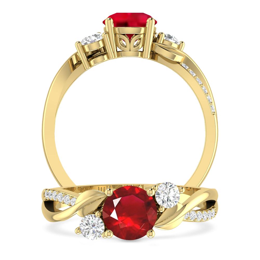 Yellow Gold - Ruby