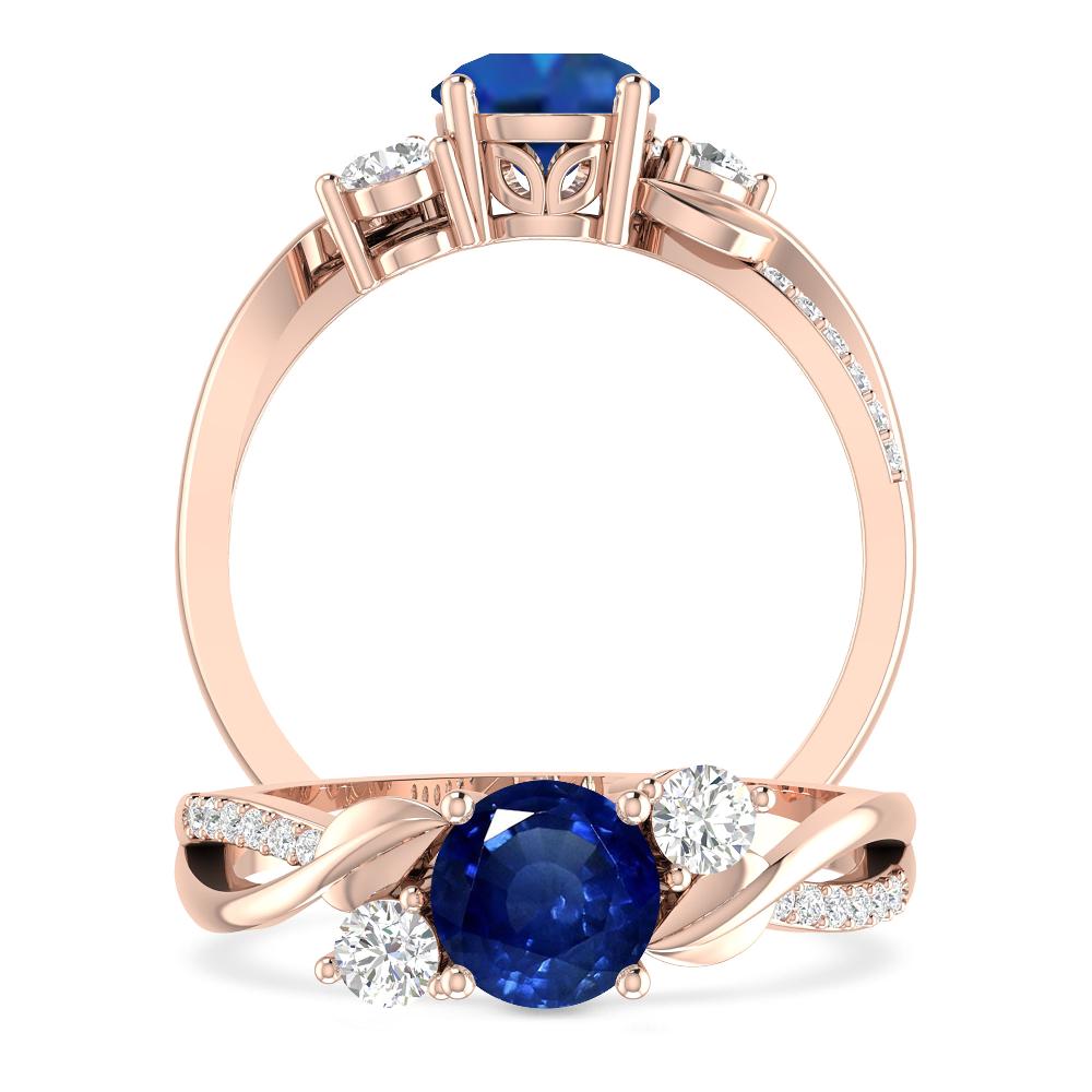 Rose Gold - Sapphire