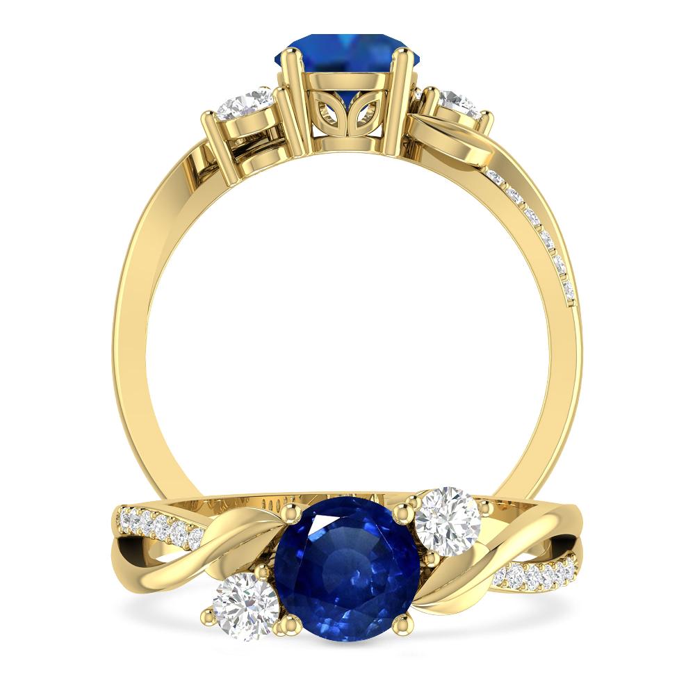 Yellow Gold - Sapphire