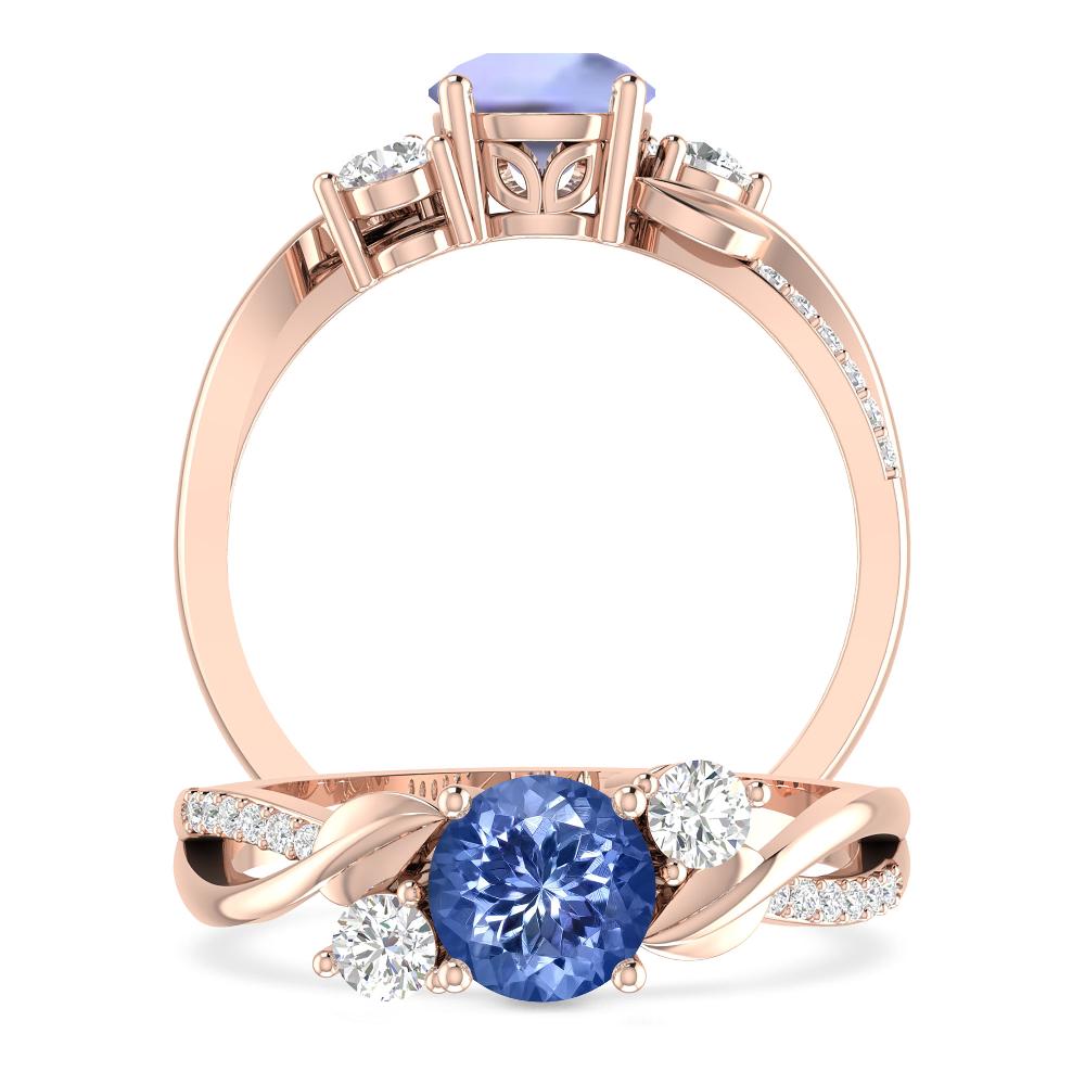 Rose Gold - Tanzanite