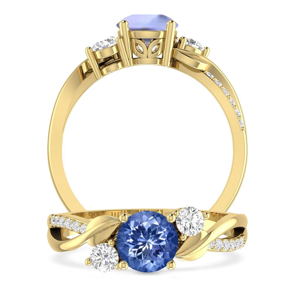 Yellow Gold - Tanzanite