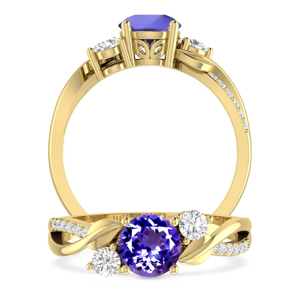 Yellow Gold - Tanzanite