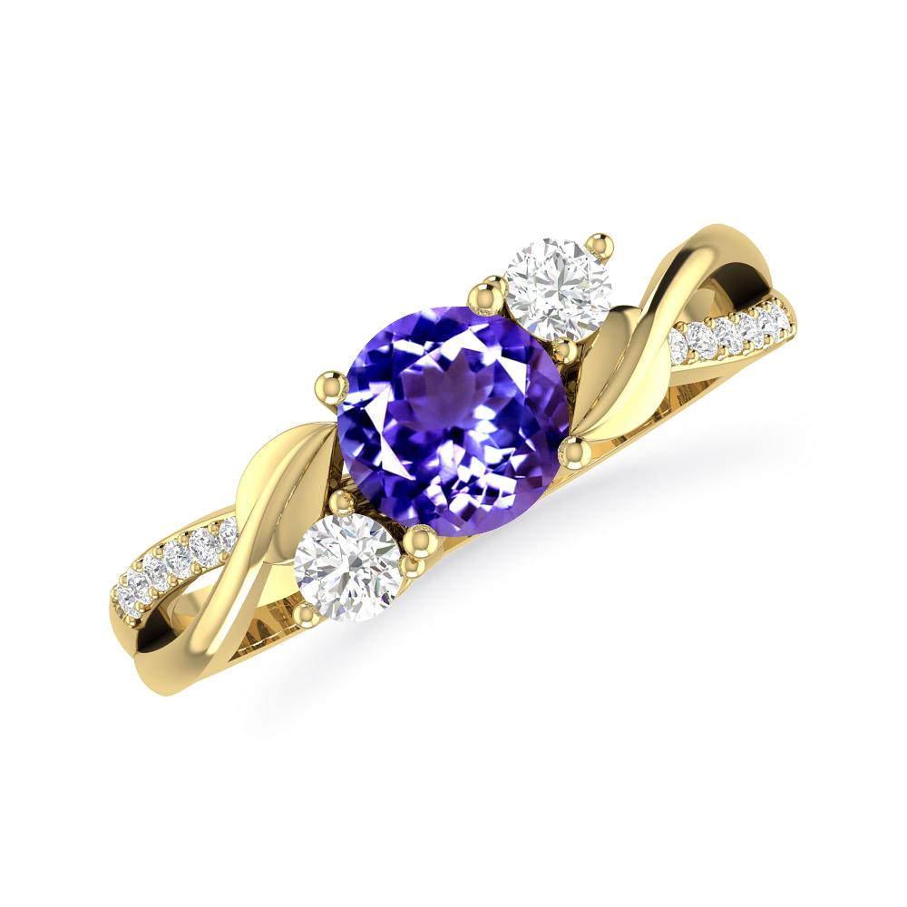 Yellow Gold - Tanzanite