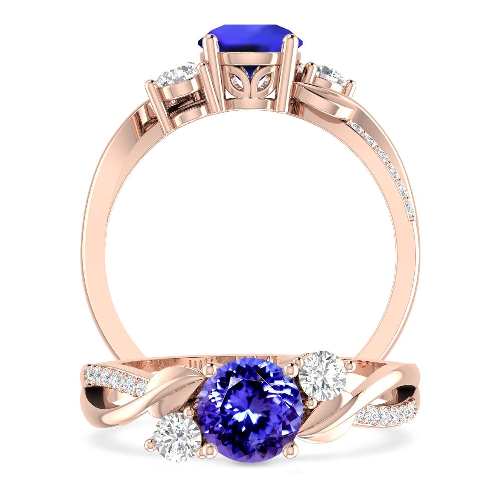 Rose Gold - Tanzanite