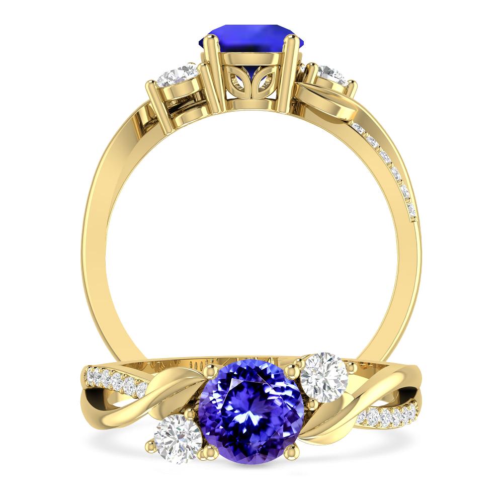 Yellow Gold - Tanzanite