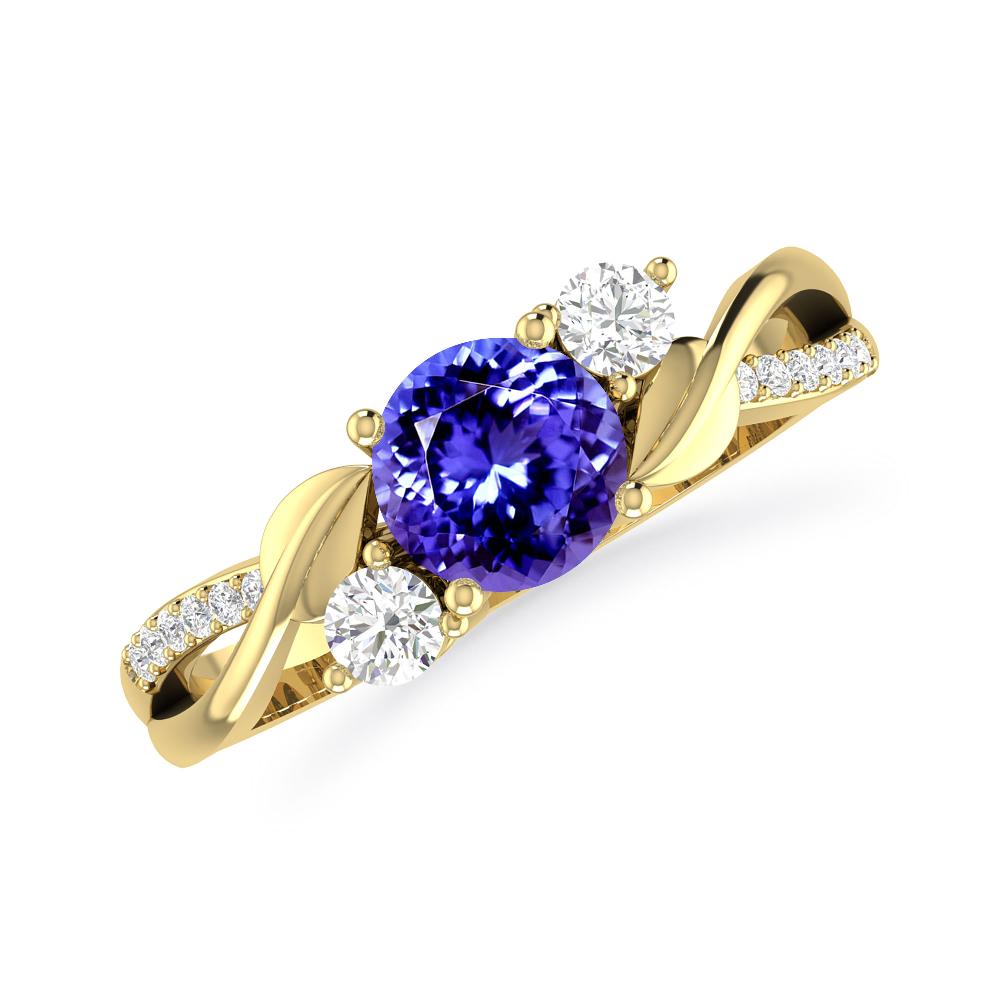 Yellow Gold - Tanzanite